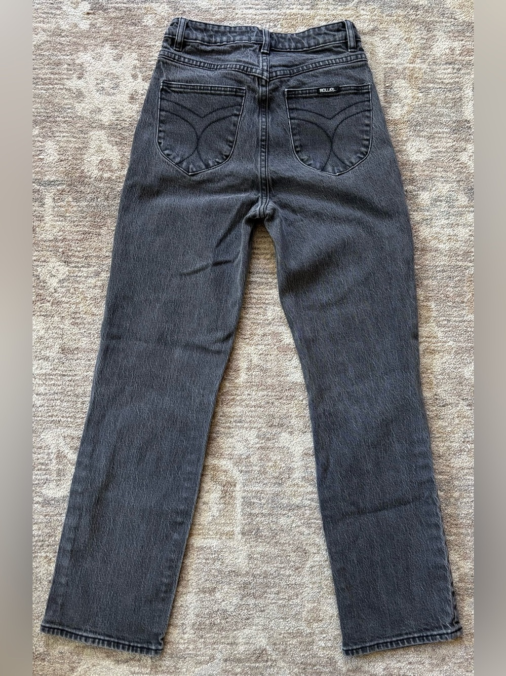 ROLLA'S Black Straight Leg Ripped Jeans - Picture 3 of 5
